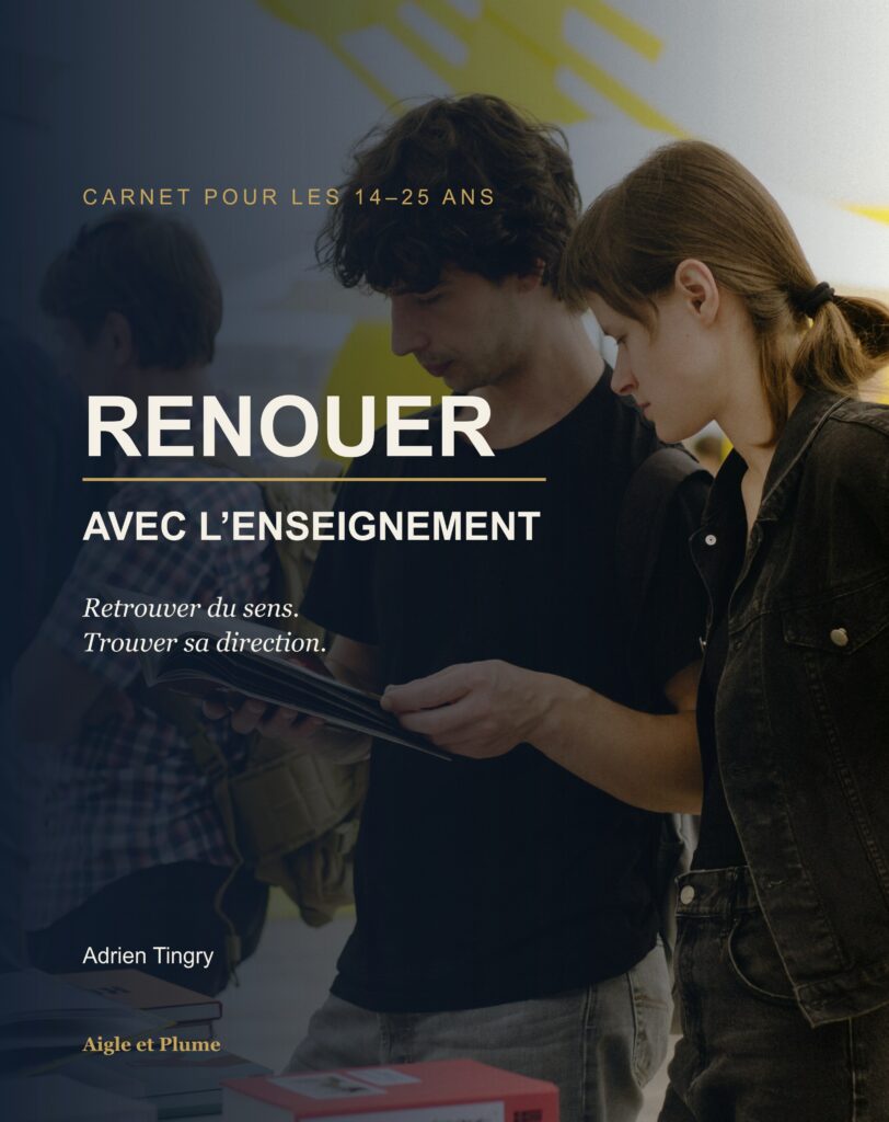 Couverture de Renouer avec l’enseignement — Carnet du jeune 14–25 ans